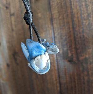Clay handmade Hatching Dragon baby necklace